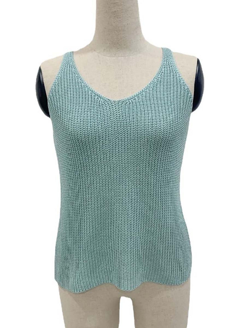 Casual V Neck Knit Vest(6 colors)