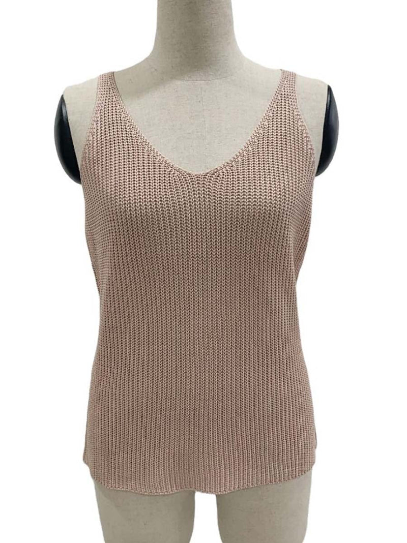 Casual V Neck Knit Vest(6 colors)