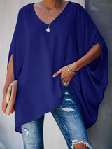 Bat Sleeve v-Neck Loose Top