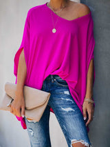 Bat Sleeve v-Neck Loose Top